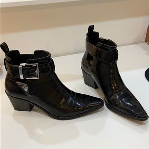 zara ankle boots with buckle
